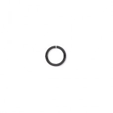 8mm 18ga Black Plated Brass Open Round Jumprings - Pack of 20