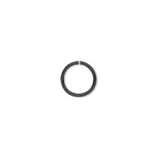 10mm 18ga Black Plated Brass Open Round Jumprings - Pack of 50