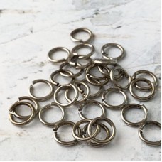 6mm 19ga Light Antique Brass Round Jumprings - Pack of 50