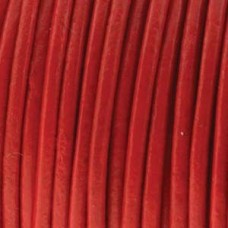 1mm Indian Cowhide Leather Cord - Red - Per 5 metres
