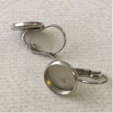 10mm ID (24mm length) Stainless Steel Lever-Back Earwire Cab Settings - Per Pair