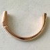 5x2mmID Rose Gold Flat Leather Half Circle Bracelet Magnetic Clasp