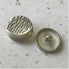17mm Matte Silver Crescent Moon Shank Buttons - Each