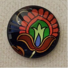 25mm Art Glass Backed Cabochons - Mod 60's Design 3 - Each