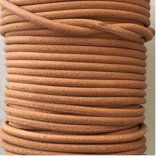 3mm Euro Leather Round Cord - Natural - Per Metre