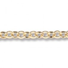 3.5mm Gold Plated 304 Stainless Steel Nickel Free Rolo Chain - Per Metre