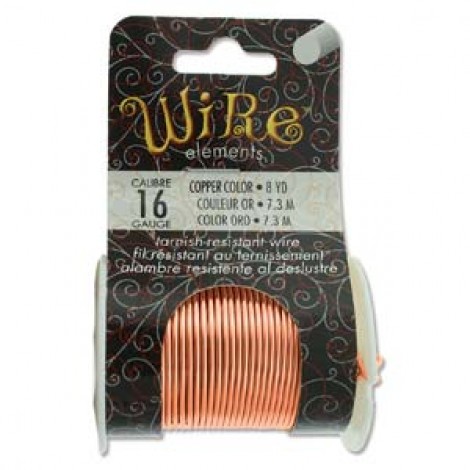 16ga Copper Plated Beadsmith Lacquered Tarnish Resistant Wire