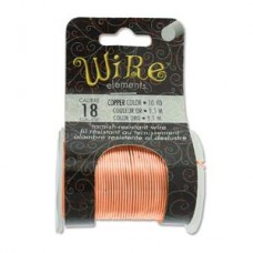 18ga Beadsmith Tarnish Resistant Medium Temper Wire - Copper Plated - 10yd (9.1m)