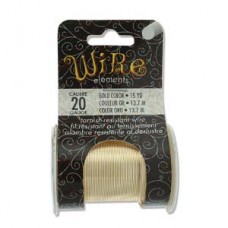 20ga Beadsmith Tarnish Resistant Medium Temper Craft Wire - Gold - 15yd (13.7m)