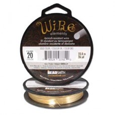 20ga Beadsmith Tarnish Resistant Medium Temper Craft Wire - Gold Color - 1/4lb (23.8m)