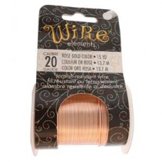 20ga Beadsmith Tarnish Resistant Rose Gold Plated Medium Temper Craft Wire - 15yd (13.7m)