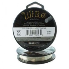 20ga Beadsmith Tarnish Resistant Meium Temper Craft Wire - Silver Color - 1/4lb (23.8m)