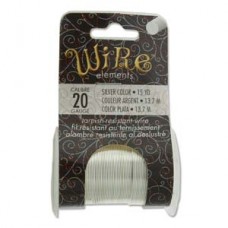 20ga Beadsmith Tarnish Resistant Medium Temper Craft Wire - Silver - 15yd (13.7m)