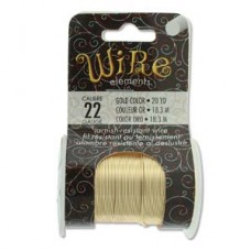 22ga Beadsmith Tarnish Resistant Gold Medium Temper Craft Wire - 20yd (18.2m)