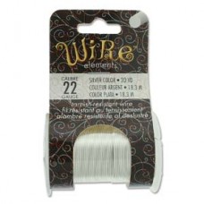 22ga Beadsmith Tarnish Resistant Silver Medium Temper Craft Wire - 20yd (18.2m)