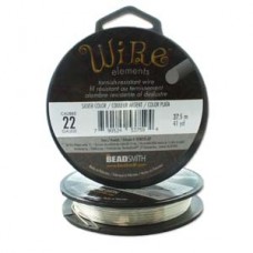 22ga Beadsmith Tarnish Resistant Medium Temper Craft Wire - Silver Color - 1/4lb (37.5 metres)