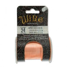 24ga Beadsmith Tarnish Resistant Medium Temper Wire - Copper Plated - 30yd (27.4m)