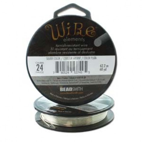 24ga Beadsmith Tarnish Resistant Medium Temper Wire - Silver Color - 1/4lb (62.2m) 24ga Beadsmith Tarnish Resistant Medium Temper Wire - Silver Color - 1/4lb (62.2m)