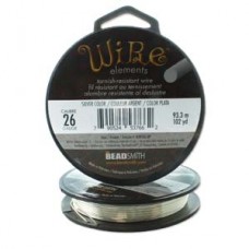 26ga Beadsmith Tarnish Resistant Medium Temper Craft Wire - Silver Color - 1/4lb (93.3m)