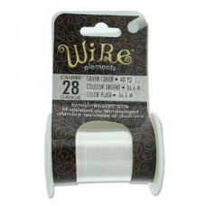 28ga Beadsmith Tarnish Resistant Medium Temper Craft Wire - Silver - 40yd (36.5m)