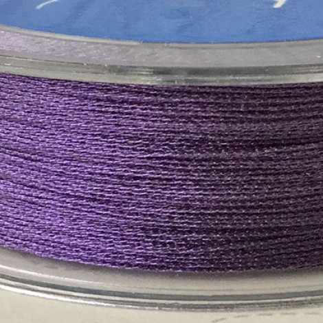 .3mm Polyester Imitation Silk Beading or Tassel Thread - Metallic Purple - 25m spool