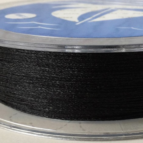 .3mm Polyester Imitation Silk Beading or Tassel Thread - Black - 25m spool