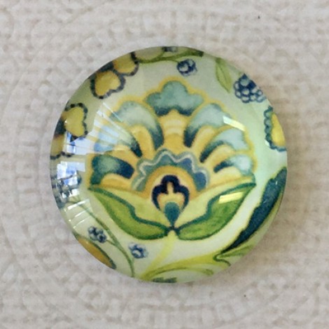 25mm Art Glass Backed Cabochons - Botanica Series 3 - Each