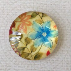 25mm Art Glass Backed Cabochons - Botanica Series 6 - Each