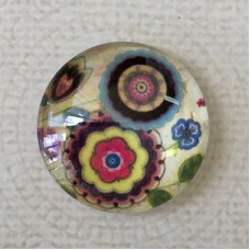 25mm Art Glass Backed Cabochons - Botanica Series 7 - Each