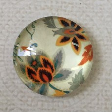25mm Art Glass Backed Cabochons - Botanica Series 8 - Each