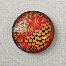 25mm Art Glass Backed Cabochons - Sunflower Series 10 - Each