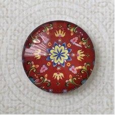 25mm Art Glass Backed Cabochons - Sunflower Series 12 - Each