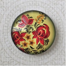 25mm Art Glass Backed Cabochons - Sunflower Series 9 - Each