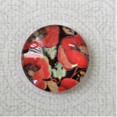 25mm Art Glass Backed Cabochons - Maple Leaf Series 1 - Each