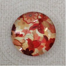 25mm Art Glass Backed Cabochons - Maple Leaf Series 10 - Each