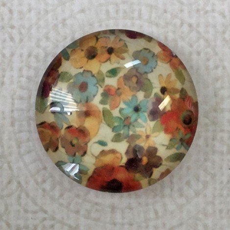25mm Art Glass Backed Cabochons - Maple Leaf Series 12 - Each 25mm Art Glass Backed Cabochons - Maple Leaf Series 12 - Each
