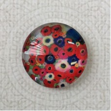 25mm Art Glass Backed Cabochons - Maple Leaf Series 2 - Each