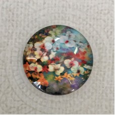 25mm Art Glass Backed Cabochons - Maple Leaf Series 4 - Each