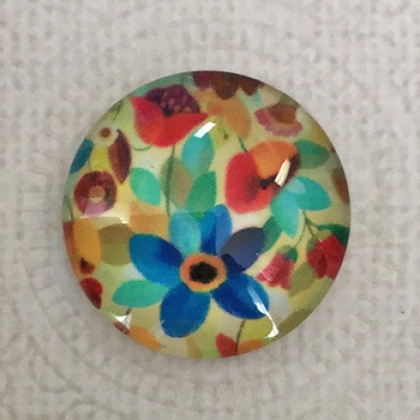 25mm Art Glass Backed Cabochons - Maple Leaf Series 6 - Each