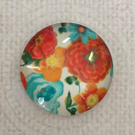 25mm Art Glass Backed Cabochons - Maple Leaf Series 7 - Each 25mm Art Glass Backed Cabochons - Maple Leaf Series 7 - Each