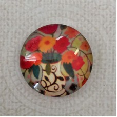 25mm Art Glass Backed Cabochons - Maple Leaf Series 9 - Each