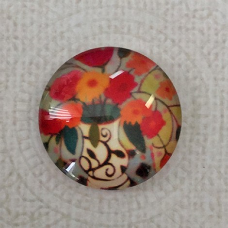 25mm Art Glass Backed Cabochons - Maple Leaf Series 9 - Each 25mm Art Glass Backed Cabochons - Maple Leaf Series 9 - Each