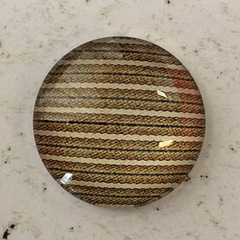 25mm Art Glass Backed Cabochons - Linen & Lace 7 - Each 25mm Art Glass Backed Cabochons - Linen & Lace 7 - Each