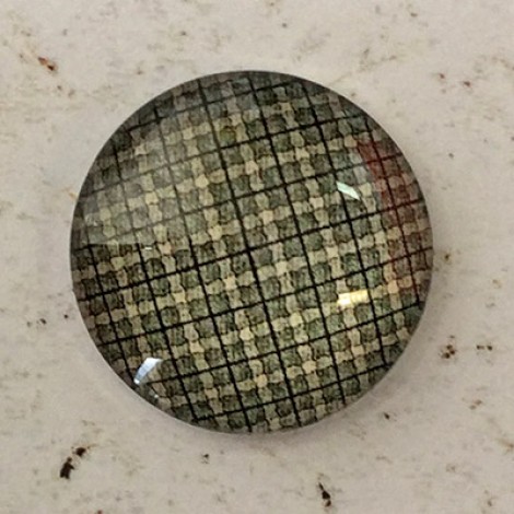 25mm Art Glass Backed Cabochons - Linen & Lace 8 - Each 25mm Art Glass Backed Cabochons - Linen & Lace 8 - Each