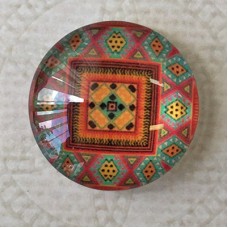 20mm Art Glass Round Cabochons - Turkish Design 11 - Each