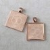 25mm ID Rose Gold Plated Square Bezel Pendant Setting