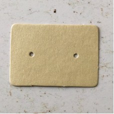 2.5x3.5cm Kraft Paper Ear Stud Cards - Cream Pearl - Pack of 50 - OVERSTOCK SALE!