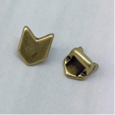 3mm Flat Leather Chevron Slider - Ant Brass - Pack of 2