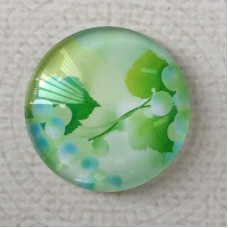 25mm Art Glass Backed Cabochons - Pastel Flowers 4 - Each