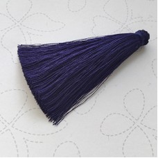70mm Thick Silk Tassels - Dark Blue - Each